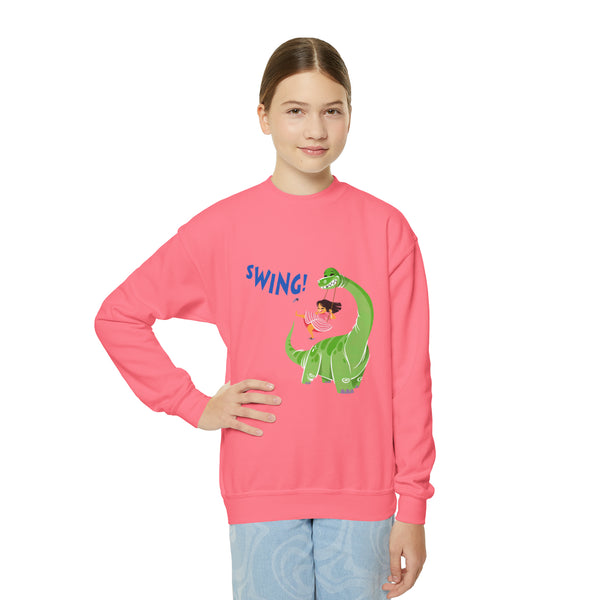 Brontosaurus Swing! Kids Cotton Sweatshirt