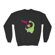 Brontosaurus Swing! Kids Cotton Sweatshirt