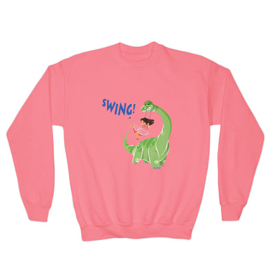 Brontosaurus Swing! Kids Cotton Sweatshirt