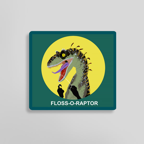 Floss-O-Raptor Sticker