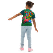 Dinosaurs in The Forest Print-All-Over-Kid's T-Shirt