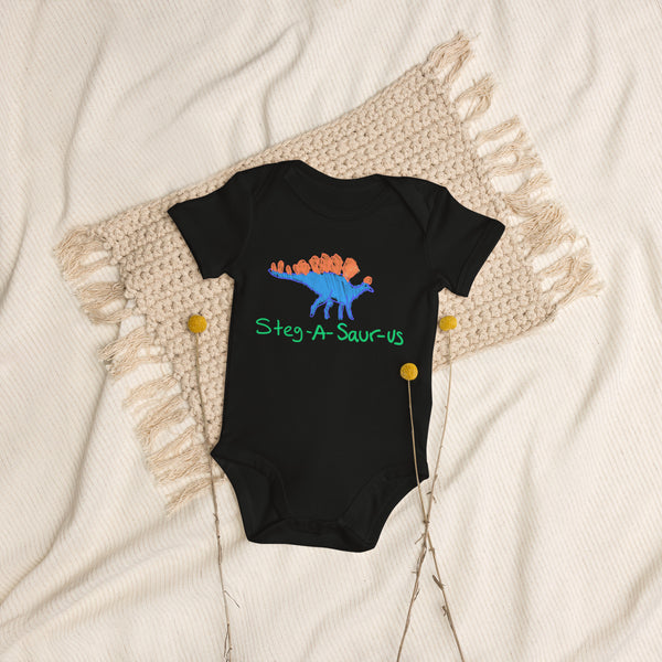 Organic Cotton Steg-A-Saurus Baby Onesie