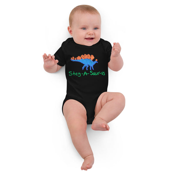 Organic Cotton Steg-A-Saurus Baby Onesie