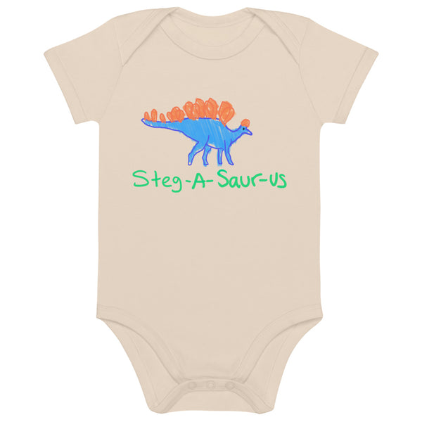 Organic Cotton Steg-A-Saurus Baby Onesie