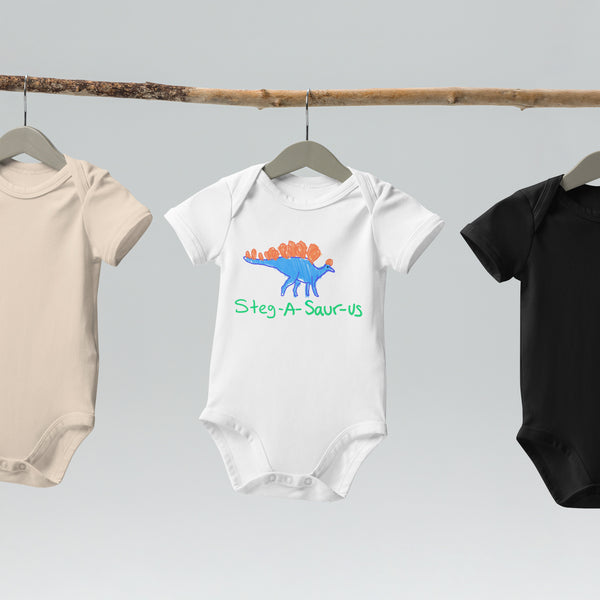 Organic Cotton Steg-A-Saurus Baby Onesie