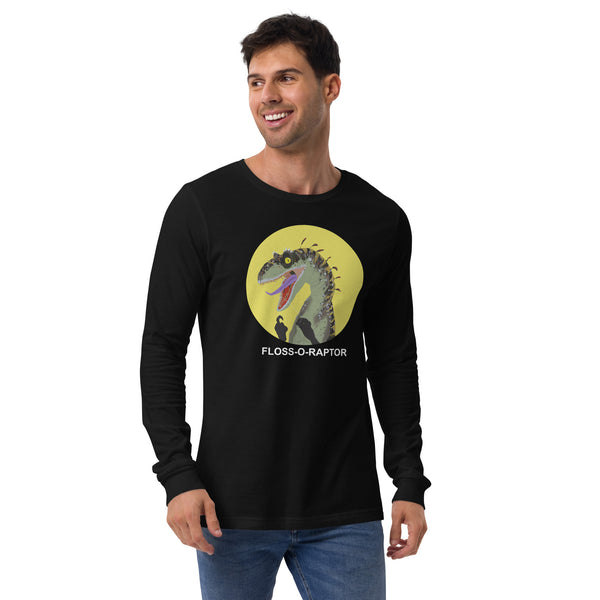 Floss-O-Raptor Long Sleeve Men's Cotton Shirt