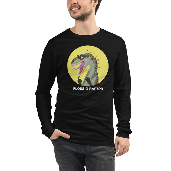 Floss-O-Raptor Long Sleeve Men's Cotton Shirt