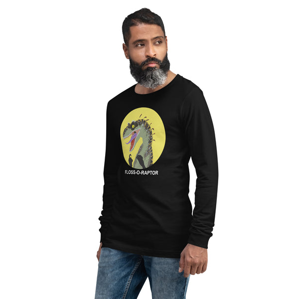 Floss-O-Raptor Long Sleeve Men's Cotton Shirt