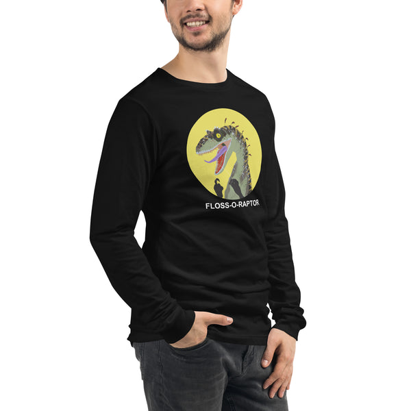 Floss-O-Raptor Long Sleeve Men's Cotton Shirt