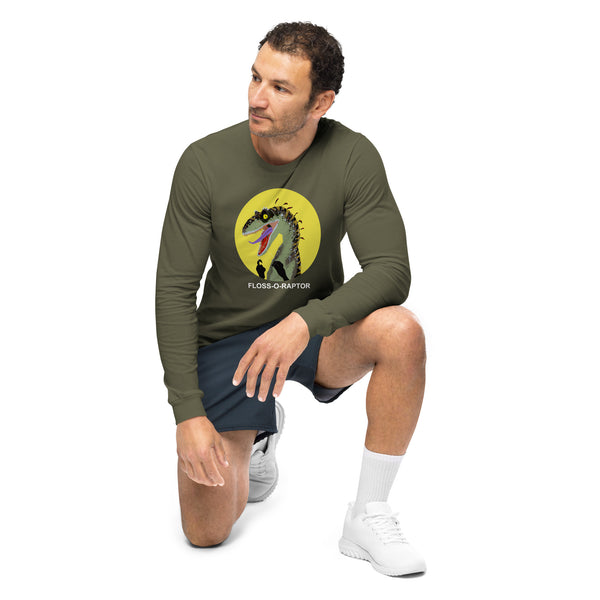 Floss-O-Raptor Long Sleeve Men's Cotton Shirt