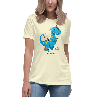 T-Rex and Kittens Frendz Women's Cotton T-Shirt