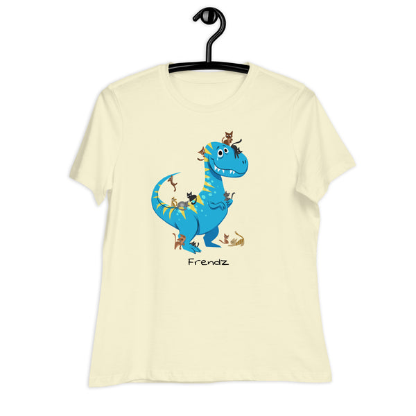 T-Rex and Kittens Frendz Women's Cotton T-Shirt