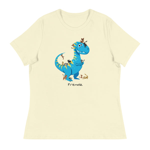 T-Rex and Kittens Frendz Women's Cotton T-Shirt