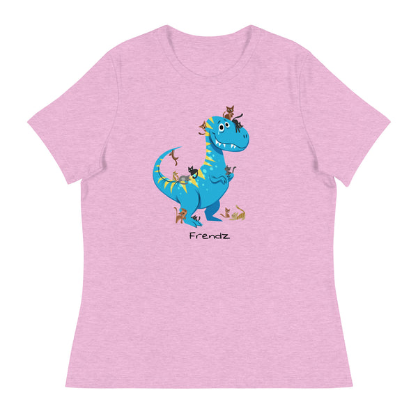 T-Rex and Kittens Frendz Women's Cotton T-Shirt