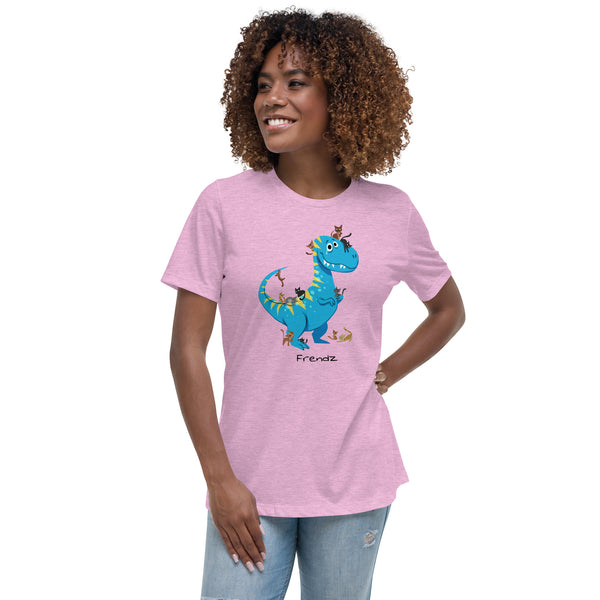 T-Rex and Kittens Frendz Women's Cotton T-Shirt