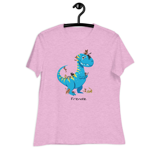 T-Rex and Kittens Frendz Women's Cotton T-Shirt