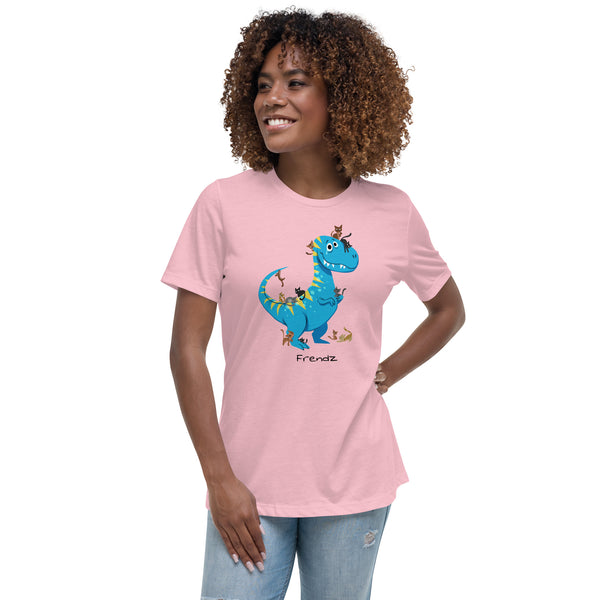 T-Rex and Kittens Frendz Women's Cotton T-Shirt