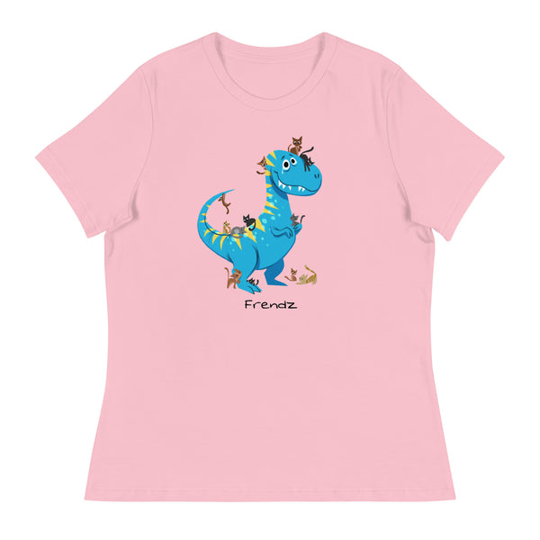 T-Rex and Kittens Frendz Women's Cotton T-Shirt