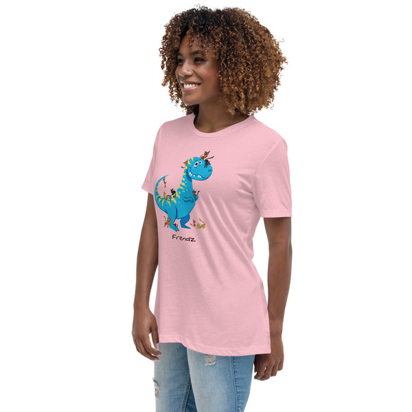 T-Rex and Kittens Frendz Women's Cotton T-Shirt