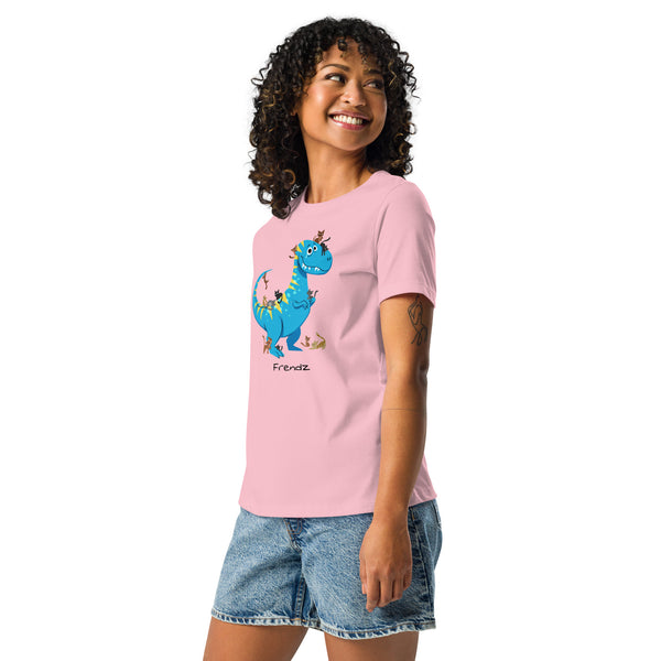 T-Rex and Kittens Frendz Women's Cotton T-Shirt