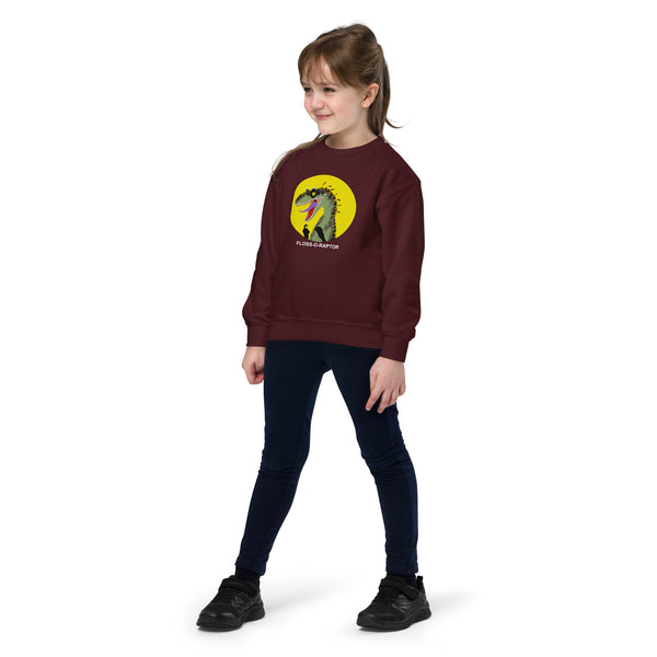 Floss-O-Raptor Kids Cotton Sweatshirt