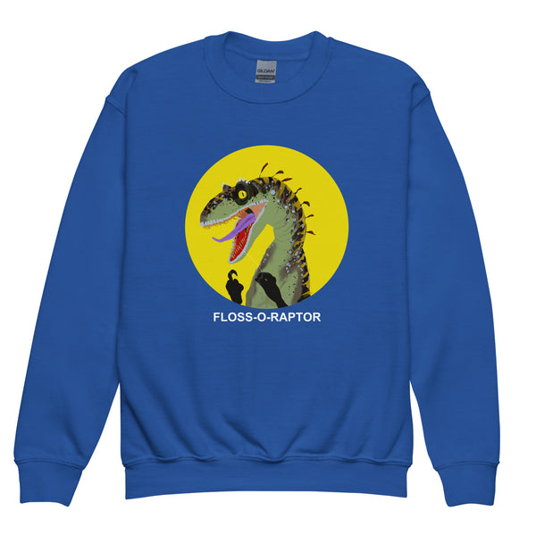 Floss-O-Raptor Kids Cotton Sweatshirt