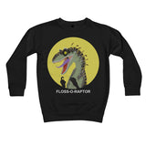 Dinostorus Floss-O-Raptor Kids Sweatshirt Black