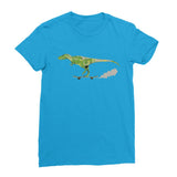 Dinostorus Skate-Rex Womens T-Shirt Blue