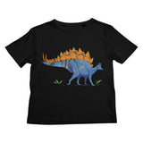 Dinostorus Stegosaurus Kids Tee Black