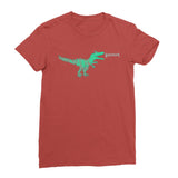 Dinostorus Doodle T-Rex Womens T-Shirt Red