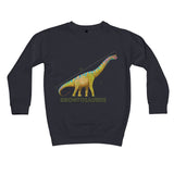 Dinostorus Brontosaurus Kids Sweatshirt Navy