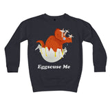 Dinostorus Egg-Scuse-Me Standard Kids' Sweatshirt Navy