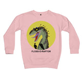 Dinostorus Floss-O-Raptor Kids Sweatshirt Baby Pink