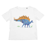 Dinostorus Stegosaurus Kids Tee White