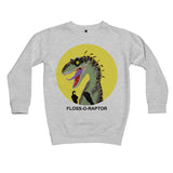 Dinostorus Floss-O-Raptor Kids Sweatshirt Grey