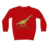Dinostorus Brontosaurus Kids Sweatshirt Red