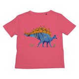 Dinostorus Stegosaurus Kids Tee Pink
