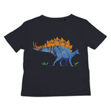 Dinostorus Stegosaurus Kids Tee Navy