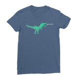 Dinostorus Doodle T-Rex Womens T-Shirt Navy