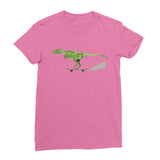 Dinostorus Skate-Rex Womens T-Shirt Pink