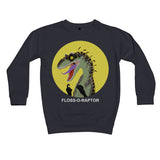 Dinostorus Floss-O-Raptor Kids Sweatshirt Navy