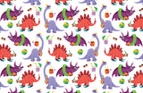Dinostorus Beach Dino Teen Leggings (pattern close up)