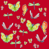 Butterfly Flutter - Women's Leggings - Royal Red