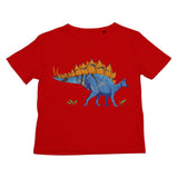 Dinostorus Stegosaurus Kids Tee Red