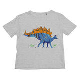 Dinostorus Stegosaurus Kids Tee Grey