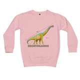 Dinostorus Brontosaurus Kids Sweatshirt Baby Pink