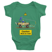 Dinostorus The Jeep Crew Baby Onesie Kelly Green