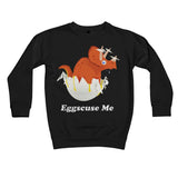 Dinostorus Egg-Scuse-Me Standard Kids' Sweatshirt Black