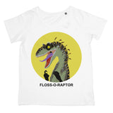 Dinostorus Floss-O-Raptor Womens T-Shirt White