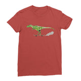 Dinostorus Skate-Rex Womens T-Shirt Red